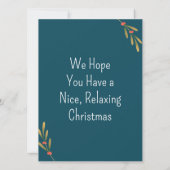 クリスマスフォトカード(緑の色の文字) (裏面)