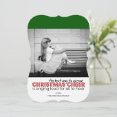 クリスマスフォトカード(緑) シーズンカード (スタンド正面)