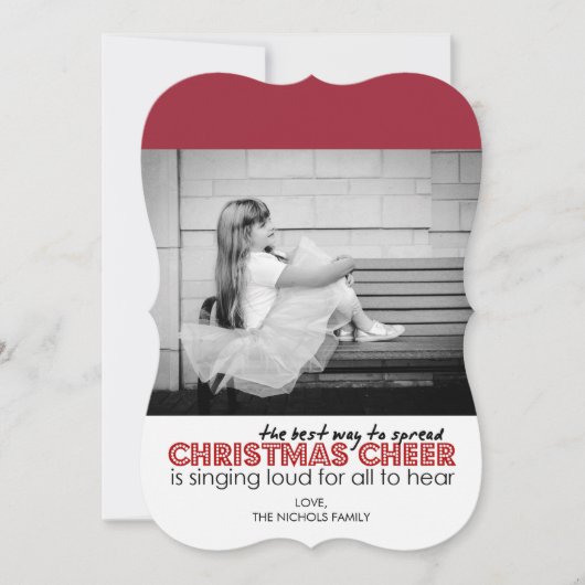 クリスマスフォトカード(赤) シーズンカード (正面)