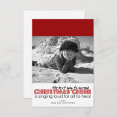 クリスマスフォトカード（赤） 招待状 (正面/裏面)