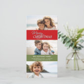 クリスマスフォトカード – 3枚の写真 シーズンカード (スタンド正面)