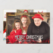 クリスマスフォトカード – 4枚の写真（前面と背面） シーズンカード (正面/裏面)