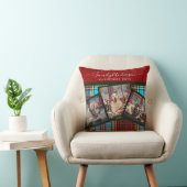 クリスマスフォトギフト – アンダーソンタータンチェックコラージュ クッション (椅子)