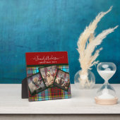 クリスマスフォトギフト – アンダーソンタータンチェックコラージュ フォトプラーク (インサイチュ)