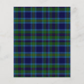 クリスマスフォトギフト – ミラータータンチェックブルーコラージュ チラシ (裏面)