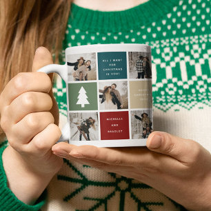 クリスマスフォトグリッド カップル コーヒーマグカップ