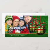 クリスマスフォトグリーティカスタムングテンプレート シーズンカード (正面/裏面)