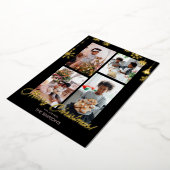 クリスマスフォトグリーティングカード | ホイルレタリング 箔招待状 (回転した状態)