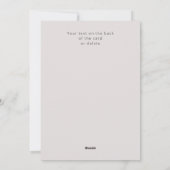 クリスマスフォトグリーティング生まれたばかりのベビー シーズンカード (裏面)