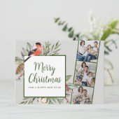 クリスマスフォトグリーナリーファミリーホリデーカード シーズンカード (スタンド正面)