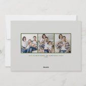 クリスマスフォトグリーナリーファミリーホリデーカード シーズンカード (裏面)