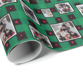 クリスマスフォトグリーンラッピング紙 ラッピングペーパー (ロールコーナー)