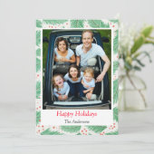 クリスマスフォトグリーンリークリスマスハッピーホリデーズカード シーズンカード (スタンド正面)