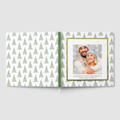 クリスマスフォトゲストブックウォーターカラーツリーパターン ゲストブック (全面)