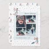 クリスマスフォトコラージホリデーカード シーズンカード (正面/裏面)