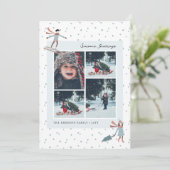 クリスマスフォトコラージホリデーカード シーズンカード (スタンド正面)