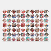 クリスマスフォトコラージュの休日 ラッピングペーパーシート (正面)