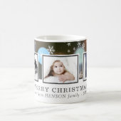 クリスマスフォトコラージュカスタムファミリーホリデー コーヒーマグカップ (中央)