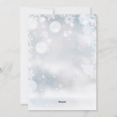 クリスマスフォトコラージュカットベビー外は寒い シーズンカード (裏面)