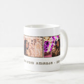 クリスマスフォトコラージュマグカップ |モダン休日 コーヒーマグカップ (正面右)