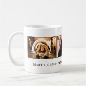 クリスマスフォトコラージュマグカップ |モダン休日 コーヒーマグカップ (左)