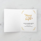 クリスマスフォトコラージュメリー- & Bright Gray金ゴールド シーズンカード (内部)