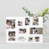 クリスマスフォトコラージュモダンメリークリスマス シーズンカード (スタンド正面)