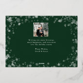 クリスマスフォトコラージュ金ゴールド 箔シーズンカード (裏面)