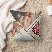 クリスマスフォトコラージュ4フォト装飾用クッション クッション (ブランケット)