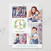 クリスマスフォトコラージュ | 地球の平和 シーズンカード (正面)