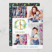 クリスマスフォトコラージュ | 地球の平和 シーズンカード (正面/裏面)