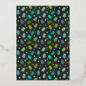 クリスマスフォトコラージュ | Peace on Earth Holiday C 箔シーズンカード (裏面)