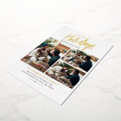 クリスマスフォトコラージュPetスクリプト移動金ゴールド 箔シーズンカード (回転した状態)