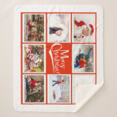 クリスマスフォトシェルパ毛布 シェルパブランケット (正面)