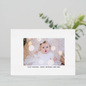 クリスマスフォトシルバーピンストライプ 箔シーズンカード (立ち正面)