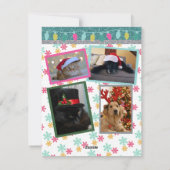 クリスマスフォトジンジャーブレッドスノーフレークグリッター シーズンカード (裏面)