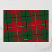 クリスマスフォトスクリプト最も幸せな休日 – Plaid 箔シーズンカード (裏面)