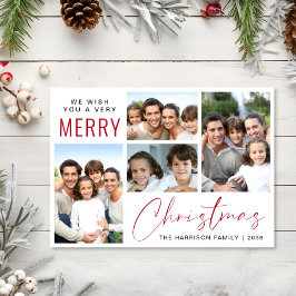 クリスマスフォトスクリプト レッド シーズンカード