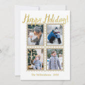 クリスマスフォトスタンプのコラージュ シーズンカード (正面)