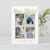 クリスマスフォトスタンプのコラージュ シーズンカード (スタンド正面)