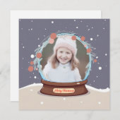 クリスマスフォトスノーグローブ シーズンカード (正面/裏面)