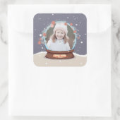 クリスマスフォトスノーグローブ スクエアシール (バッグ)