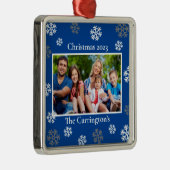 クリスマスフォトスノーフレーク名Date Blue Metalまたは メタルオーナメント (右)