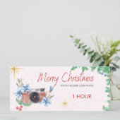 クリスマスフォトセッション券、ギフトカード (スタンド正面)