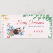 クリスマスフォトセッション券、ギフトカード (正面/裏面)