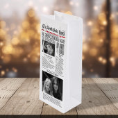 クリスマスフォトタイポグラフィ新聞 ワインギフトバッグ