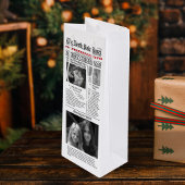 クリスマスフォトタイポグラフィ新聞 ワインギフトバッグ