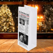 クリスマスフォトタイポグラフィ新聞 ワインギフトバッグ