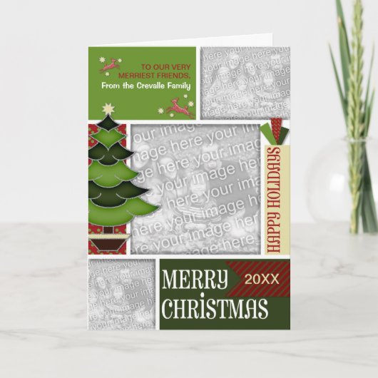 クリスマスフォトツリーのお洒落追加 シーズンカード (正面)