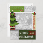 クリスマスフォトツリーのお洒落追加 シーズンポストカード (正面/裏面)